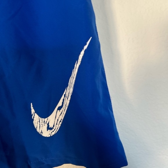 Nike Dri-Fit Large Blue and white Mesh lined Shorts - Picture 4 of 8